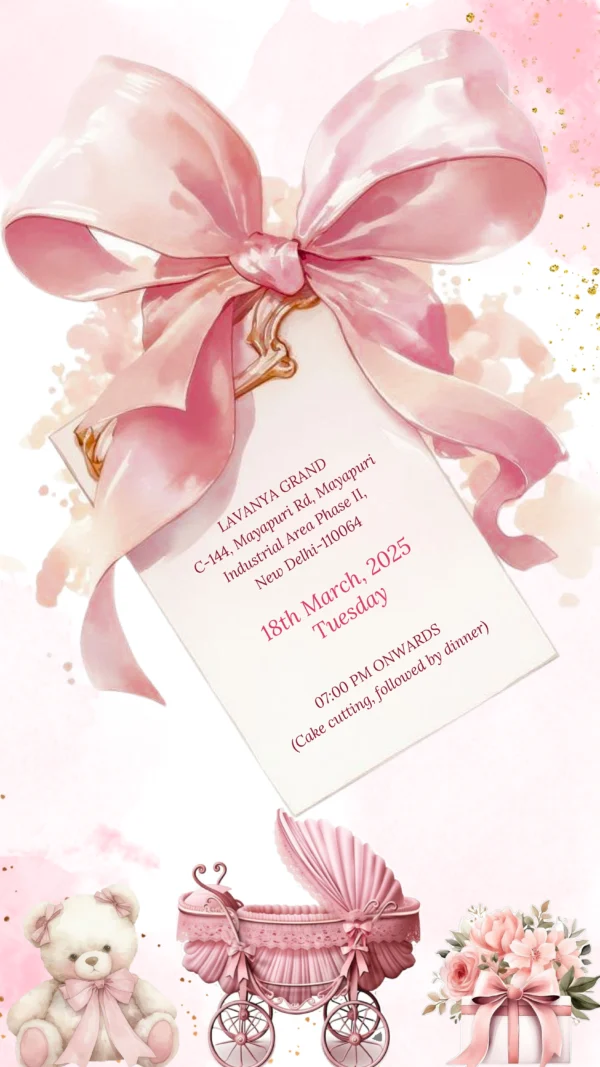 First Birthday Invite