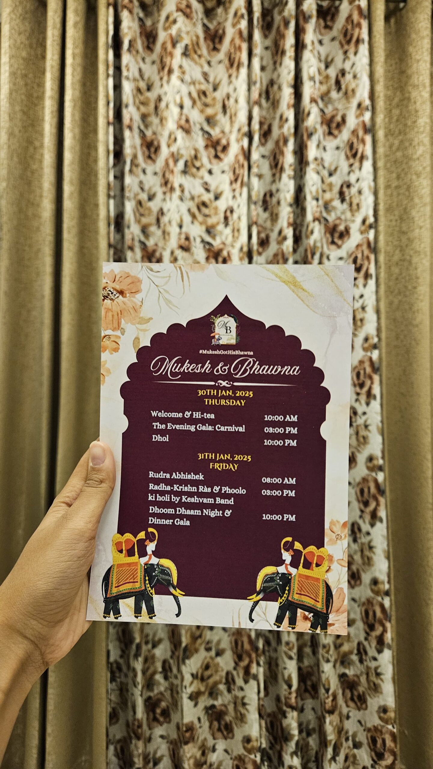 Wedding (Event) Itinerary