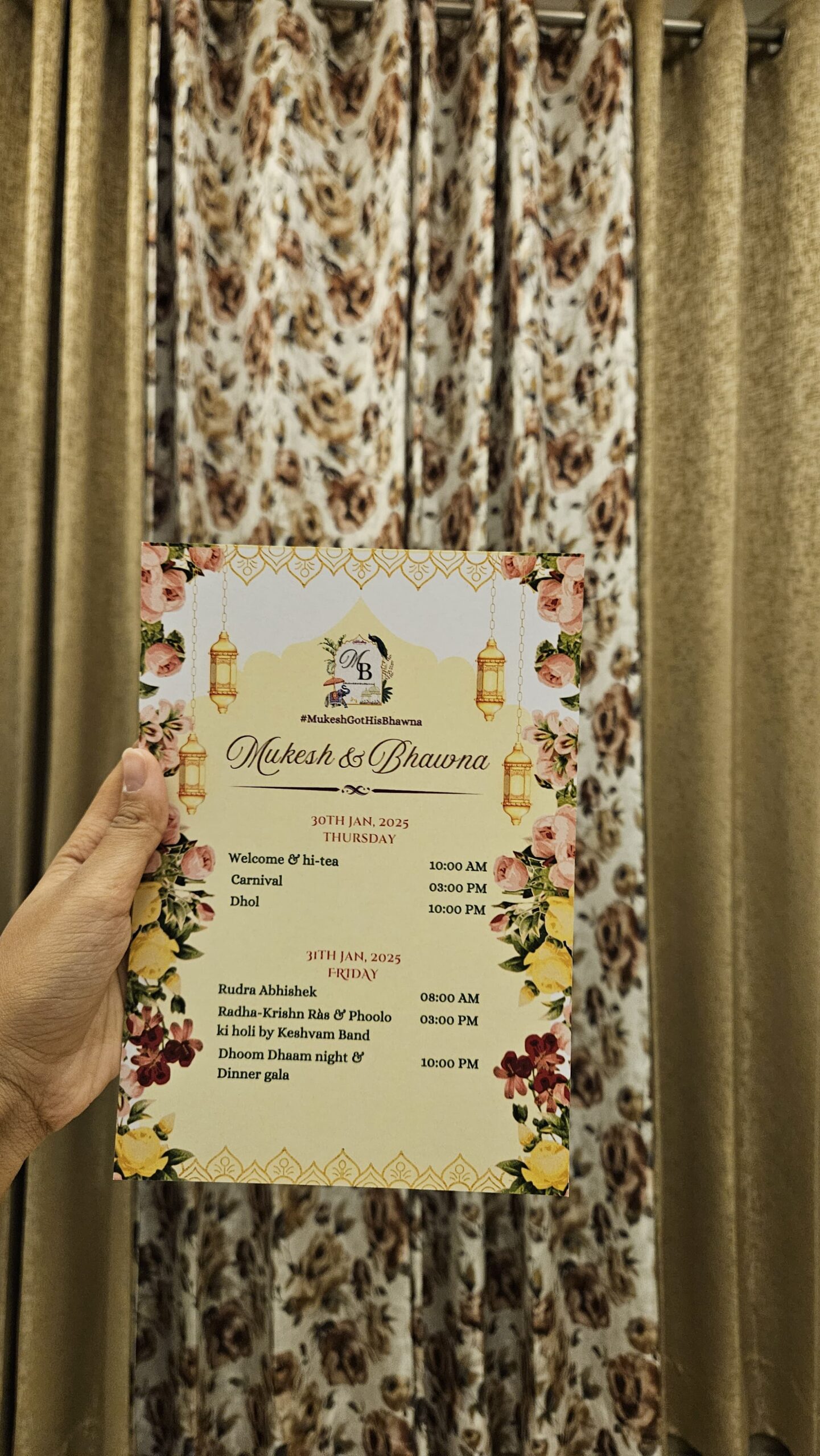 Wedding (Event) Itinerary
