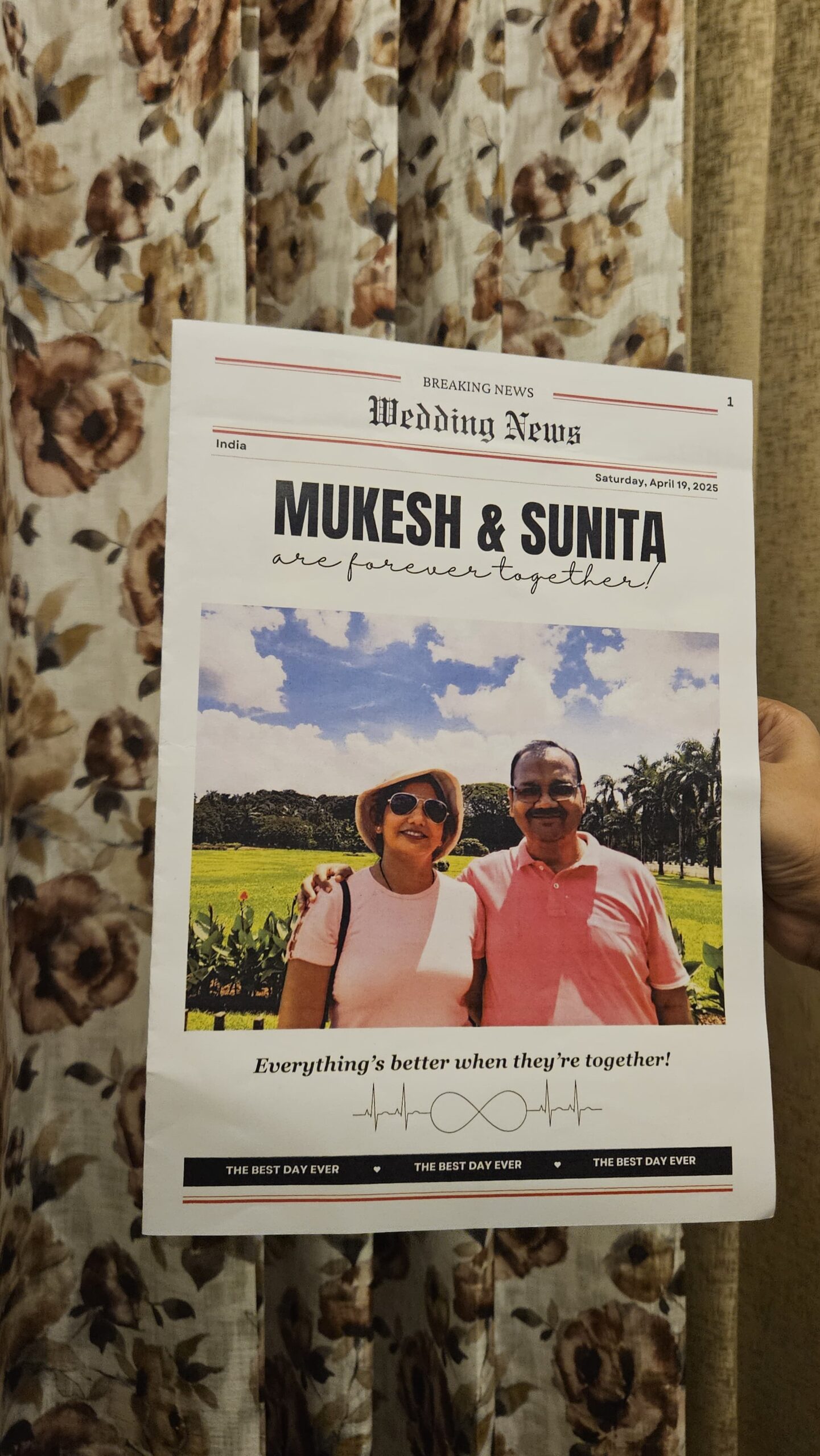 Wedding or Anniversary Newspaper